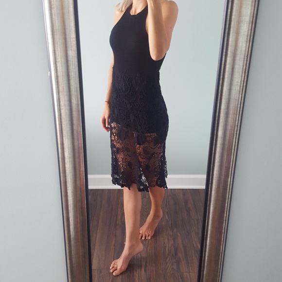 Free People Tops - Free People Embroidered Black Dress Top